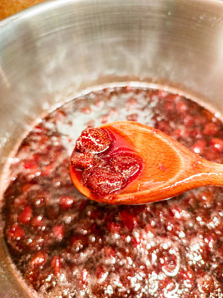 Making a Delicious Sweet Jam from Organic Strawberries