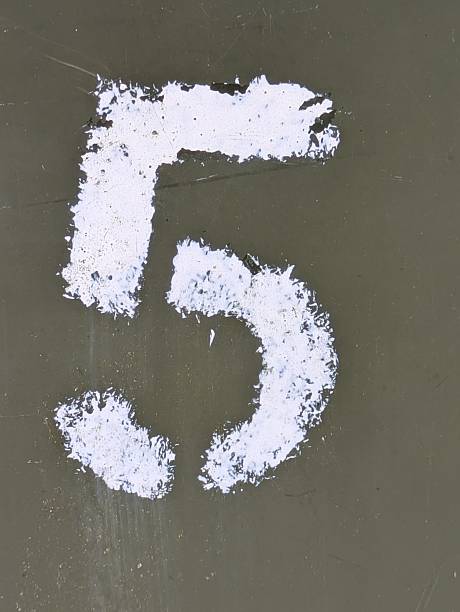 istock Written Wording in Distressed State Typography Found Ransom Number 5 Five 2217799494
