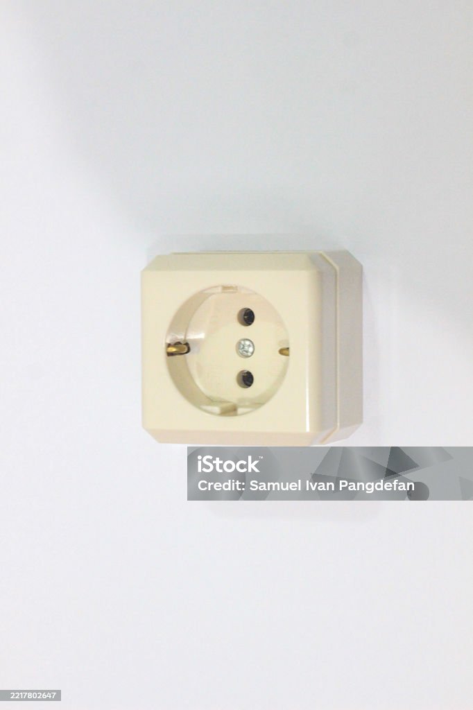 White Rounded Plug Sockets Closeup Of A Single White Electrical Socket Outlet Adapter With A ...