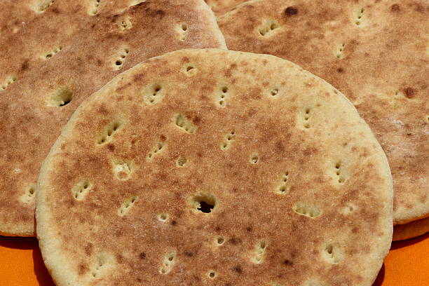Fresh Moroccan Homemade Bread, Khobz, Aghroum