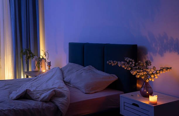 istock cozy beautiful  decorations in night bedroom 2217815932