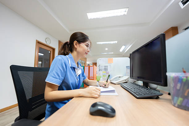istock The hardworking female employee was promoted due to her ability to solve factory issues using insights gathered from industry trends and office data analytics. 2217819400