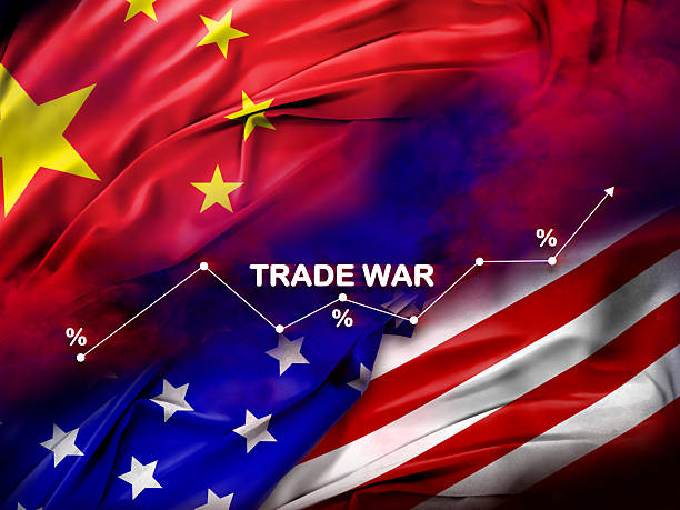 istock China US Trade War Concept with Flags and Graph Impacting Global Economy 2217821342