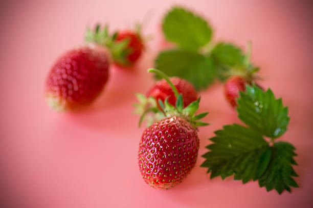 istock Close-up of strawberries on a light background 2217826650