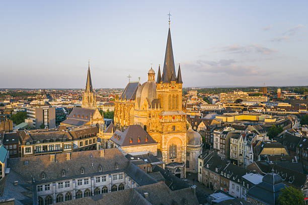 istock Aerial Drone View of Aachen Cathedral 2217826759