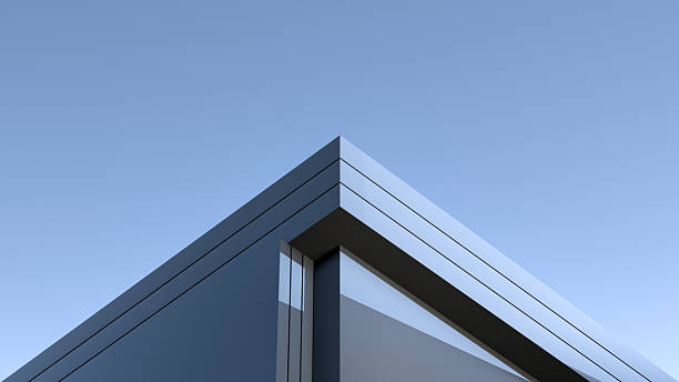 istock Abstract futuristic building,minimalist structure. Architectural design of building,minimal,wallpaper,business concept.3D render 2217826869