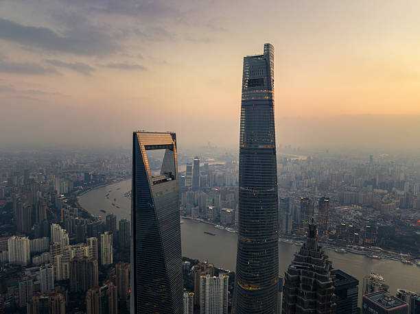 istock Shanghai city (drone shot) 2217831353