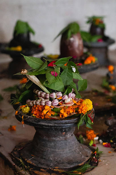 istock Colorful flowers used for religious rituals in Varanassi 2217834449