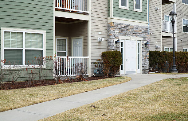 apartment community outdoor in winter