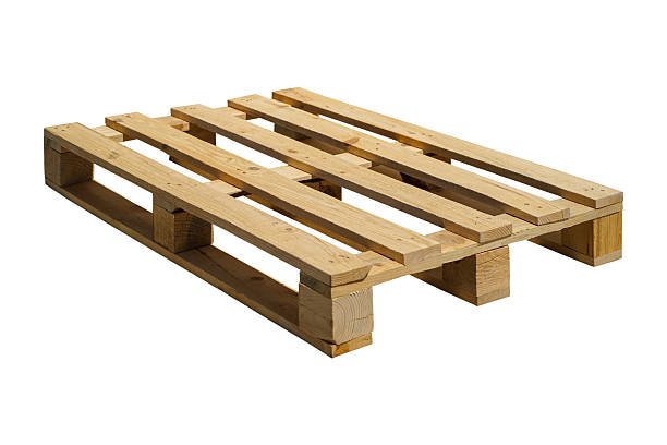 istock Single Wooden Pallets isolated white background. 2217840583