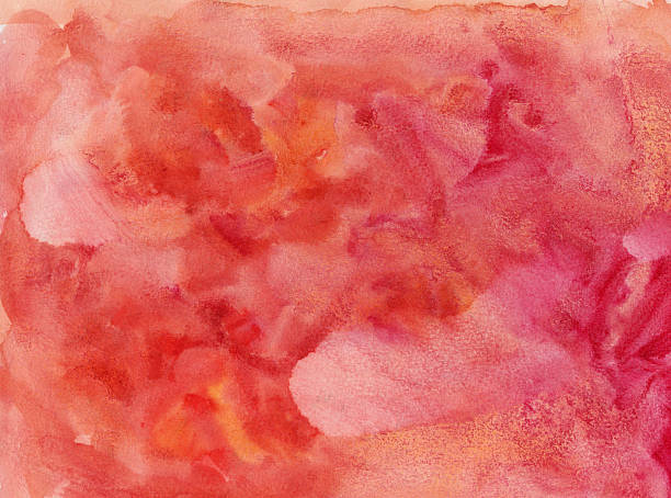 istock Coral Orange Pink Colored Watercolor Abstract Background 2217841797