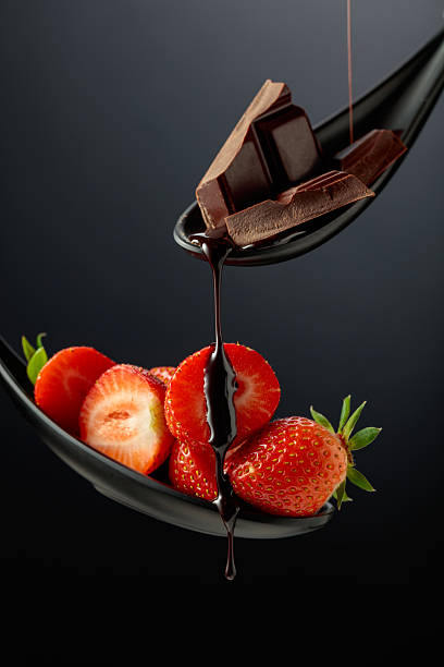 istock Fresh strawberries and melted dark chocolate. 2217845544