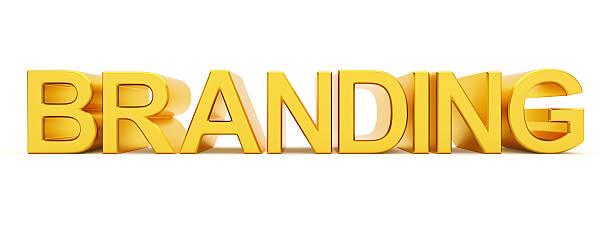istock Branding written with golden letters, 3d render. 2217851138