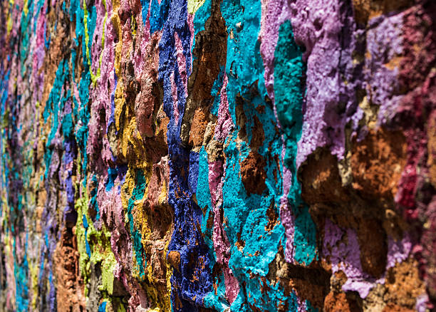 Close-up of a colorful wall