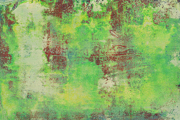 istock Grungy Green and Red Hand Painted Abstract Background 2217851580