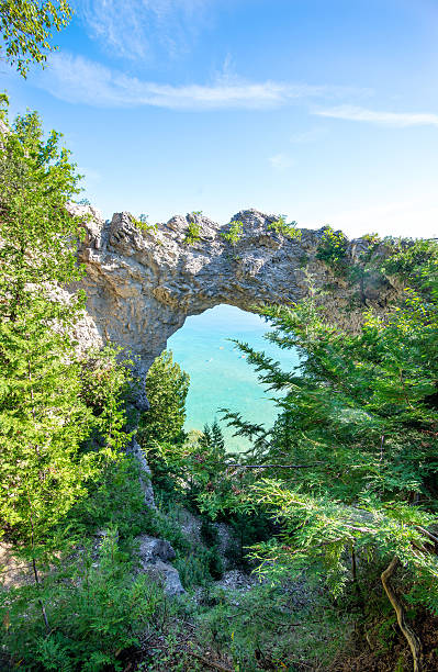 istock Arch Rock Above Lake Michigan-vertical 2217856611