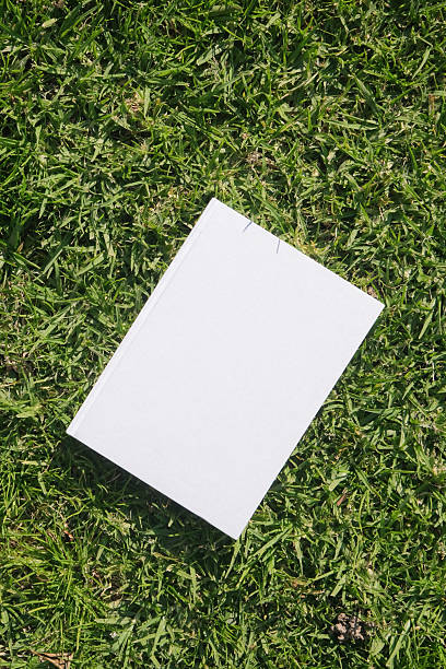 istock Mockup book on green grass background 2217857702