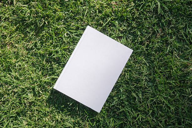 istock Mockup book on green grass background 2217858069
