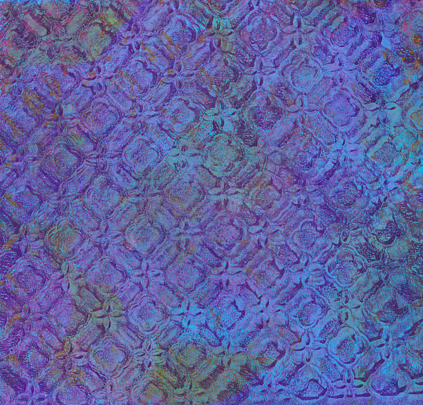 Abstract background hand painted with shades of purple and blue on paper. Has a slight textured pattern