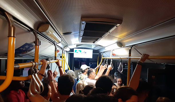 Athens, Glyfada, Greece - October 6, 2024: Glyfada City Public Transportation Bus In Athens Greece Balkan Peninsula, Southeast Europe, People Holding Bus Hand Grip, Standing, Sitting Down