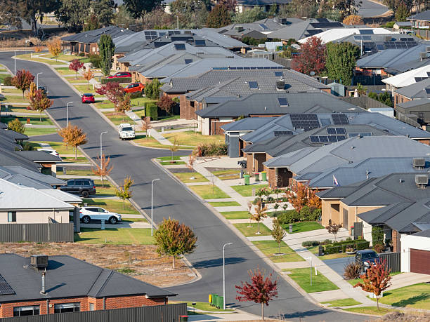 istock Suburban houses close together 2217867759