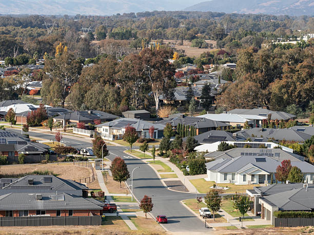 istock Suburban houses close together 2217867838