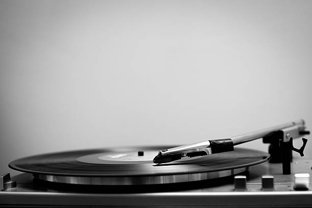 istock Black and white vinyl sound 2217869123