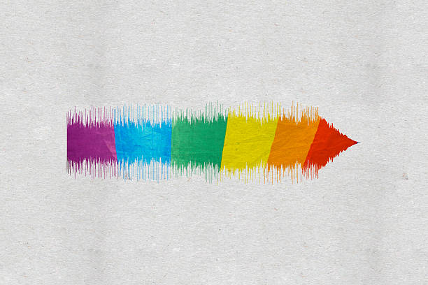 Vibrant rainbow soundwave symbolizes lgbtq+ pride on a textured background
