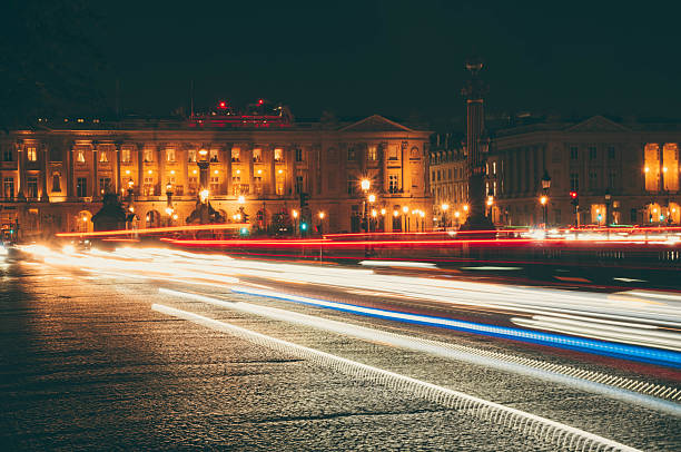 istock Place de la Concorde with Light Trails 2217876950