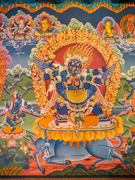 istock Tibetan Thangka Painting Depicting Deities 2217879159