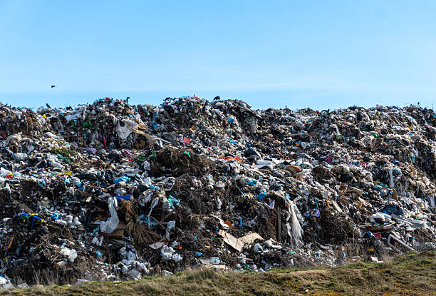 istock A massive landfill overflowing with heaps of discarded materials, including plastics and organic waste, stretches across the landscape under a bright sky 2217881271