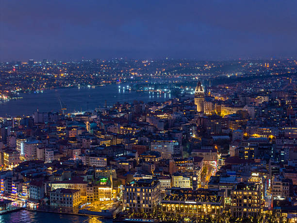 istock Turkey Istanbul drone view at night 2217883680