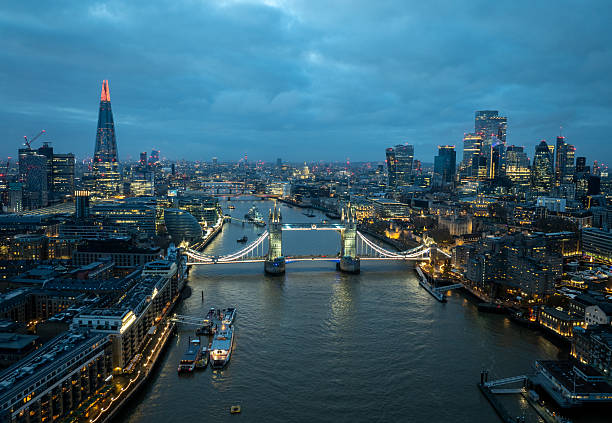 istock England London Night View Drone 2217897898
