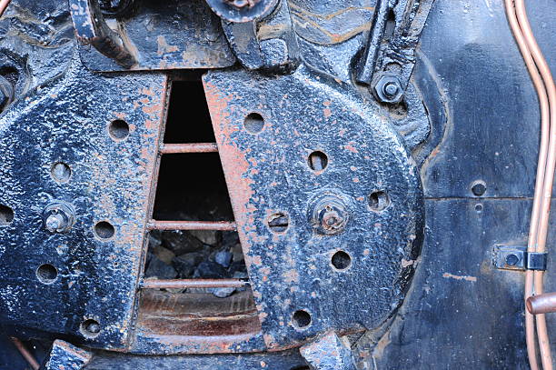 detail of an old printing press