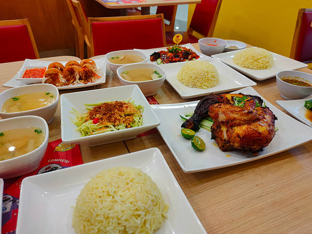 istock A set lunch menu served on a white plate on a dining table in a restaurant 2217921979