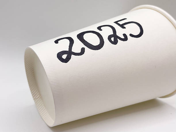 istock Paper coffee cup on a white background. Minimalistic style, eco-friendly packaging suitable for takeaway coffee and hot drinks. 2217926827
