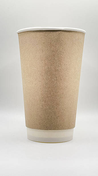 istock Paper coffee cup on a white background. Minimalistic style, eco-friendly packaging suitable for takeaway coffee and hot drinks. 2217926981