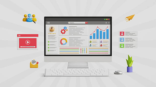 istock KPI dashboard, digital marketing analysis, sales and operations, business data analytics and growth chart. Business planning strategy dashboard and  market research on computer. 3D illustration 2217927291