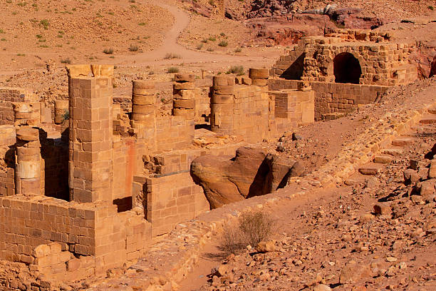 istock Great temple and Royal tombs in Petra, Jordan 2217931022