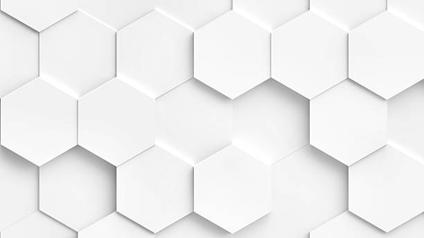 istock White hexagons geometric background, minimal honeycomb pattern wallpaper. 2217946104