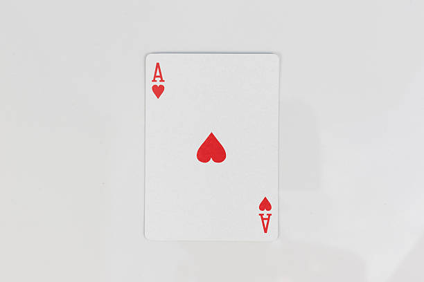 istock Ace of hearts playing card isolated on white background with copy space 2217948253