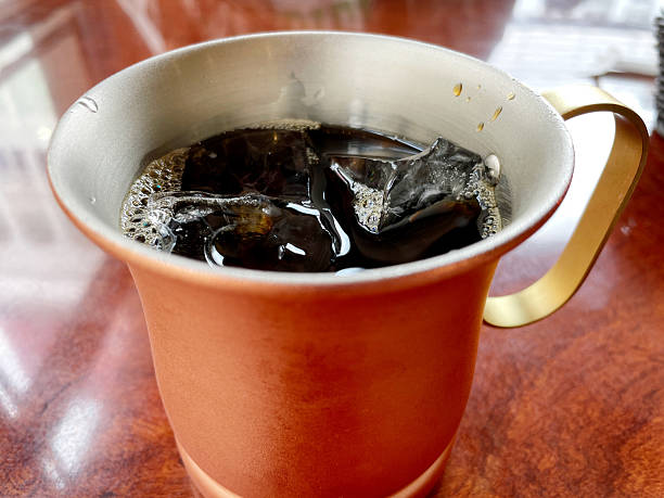 istock Cold iced coffee in a copper mug 2217948554