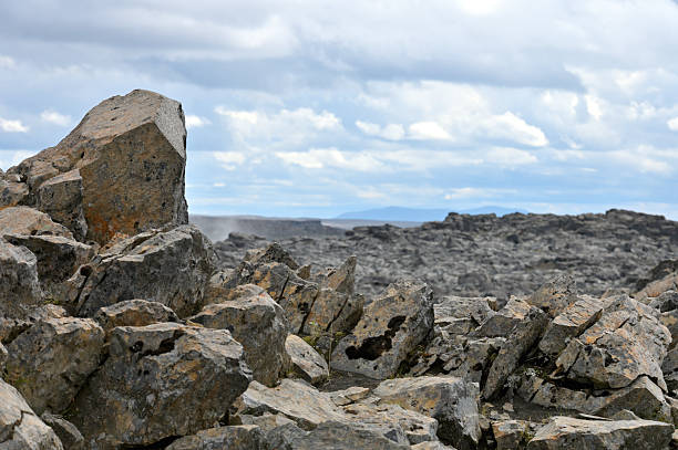 istock Volcanic ash and lava formations in an Icelandic lava field 2217953297