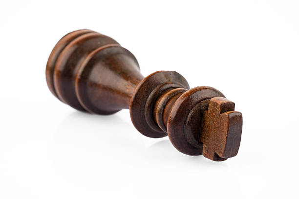 Chess game pieces on white background