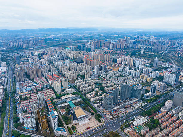 istock aerial photo of  Panoramic skyline nanning china 2217956830