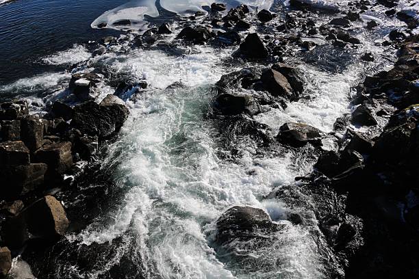 Thingvellir National Park, Iceland: a country park located on the border of two tectonic plates: the Eurasian and the North-American plates