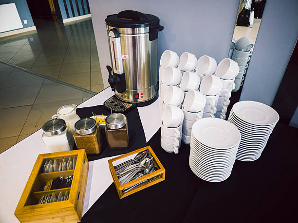 istock Complete coffee and tea station prepared for conference or hotel catering 2217986388
