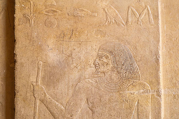 istock Ancient Egyptian Bas-relief Art Depicting a Figure, Saqqara, Egypt 2217986431
