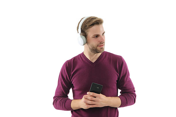 istock Millennial man using phone for messaging. Chatting online. Man texting on smartphone. Phone chat. Mobile communication. Blogging. Man texting on smartphone isolated on white 2217987229