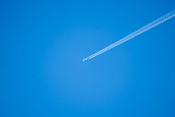 istock Airplane and fume trail 2217987608